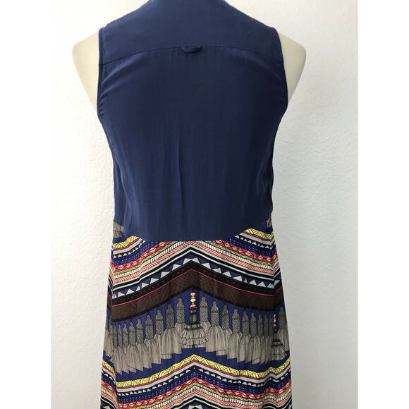 Mara Hoffman Colorblock Pleated Striped Maxi Dress - Picture 10 of 11